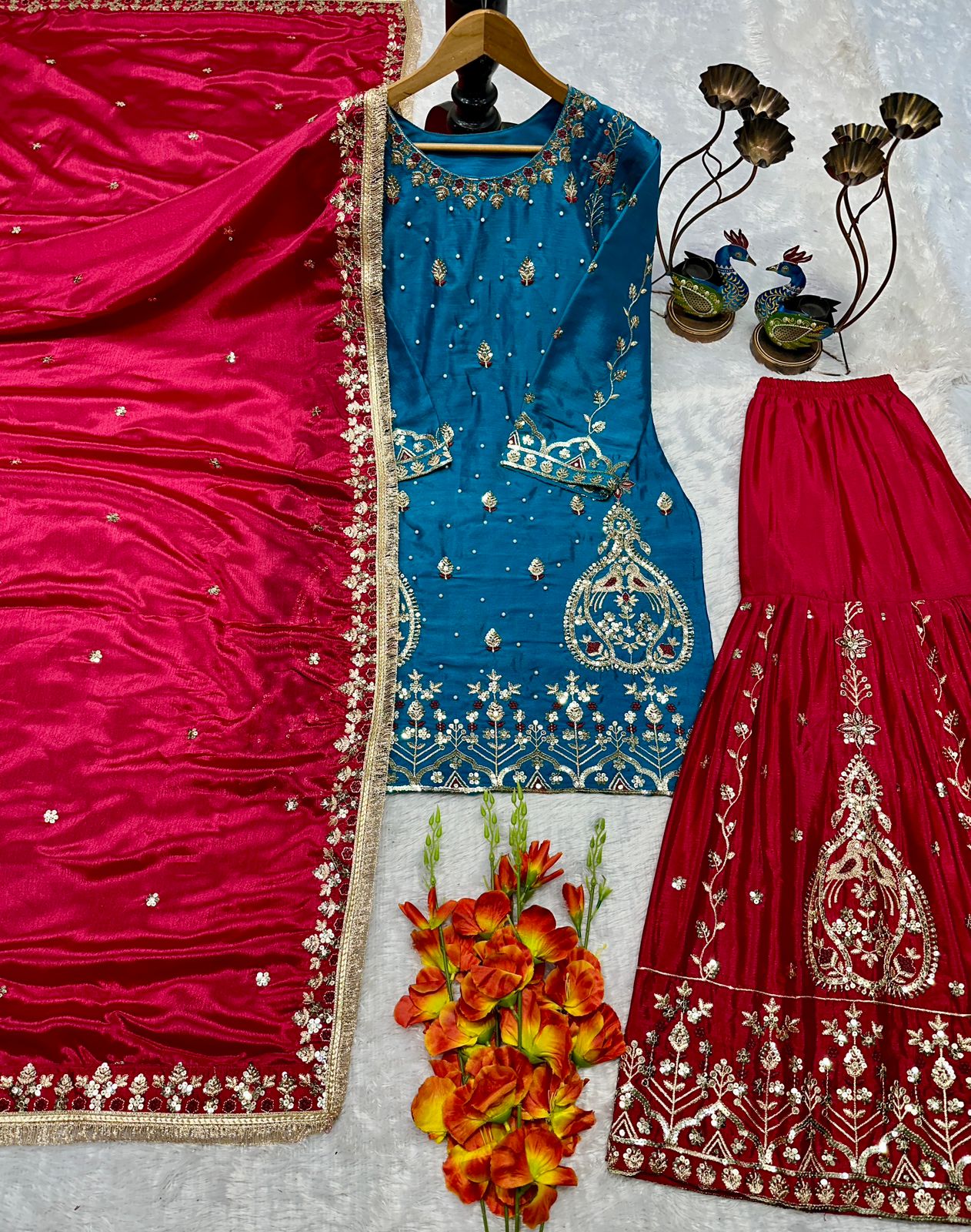 Top and plazzo set - WishTown Fashion Club®