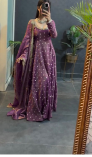 Gown pant with dupatta set - WishTown Fashion Club®