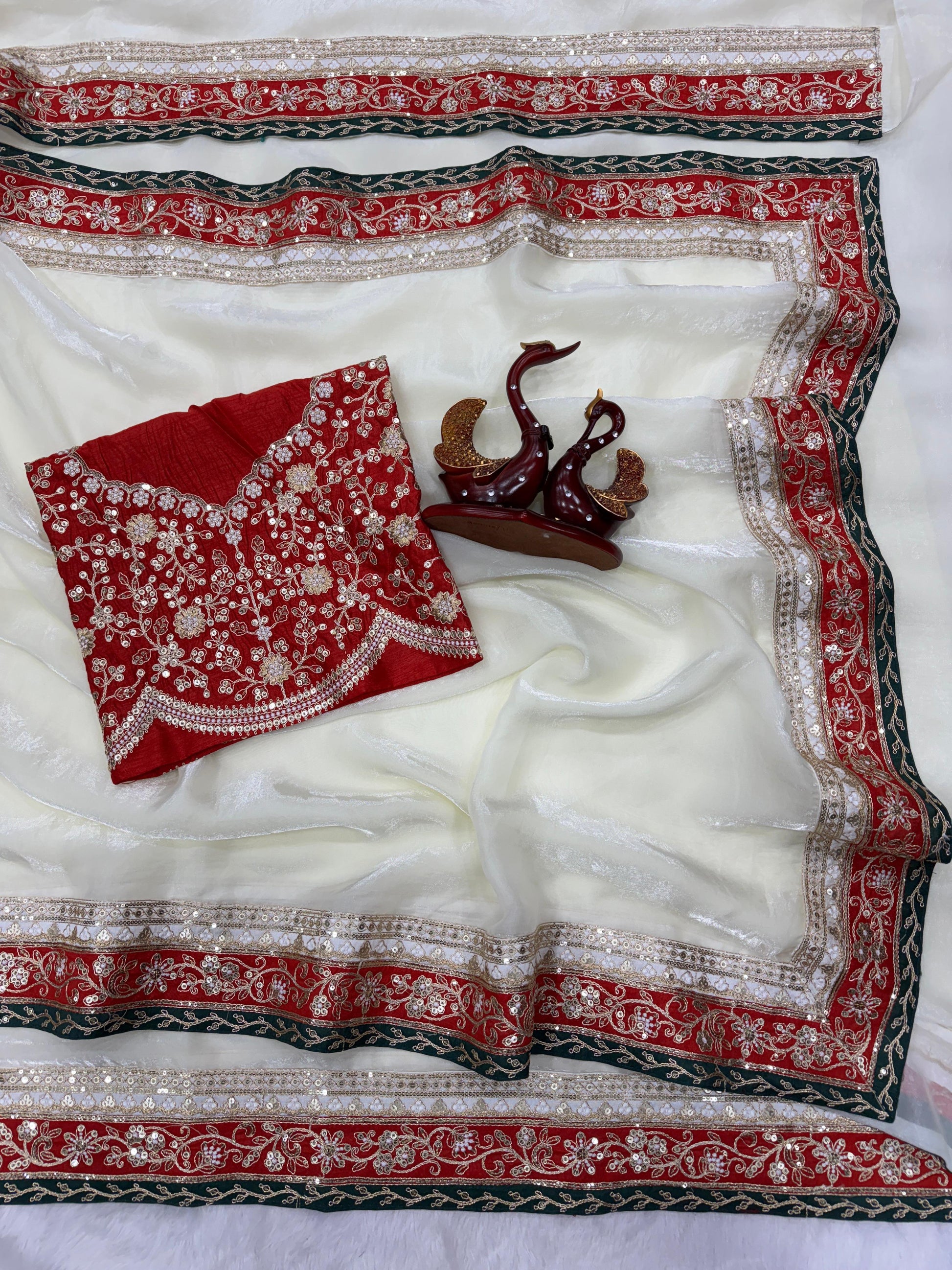 Premium Space Silk with Embroidery work - WishTown Fashion Club®