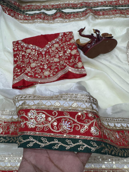 Premium Space Silk with Embroidery work - WishTown Fashion Club®