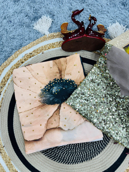 Floral Handwork Saree - WishTown Fashion Club®