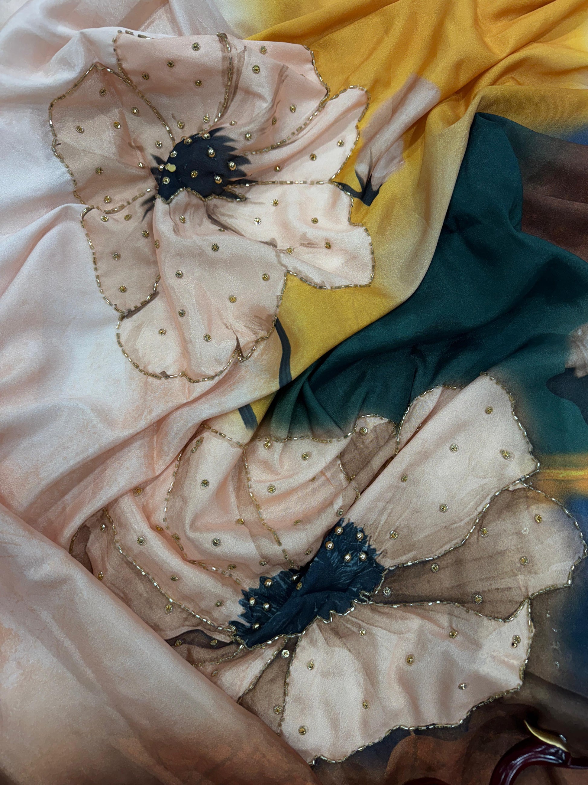 Floral Handwork Saree - WishTown Fashion Club®