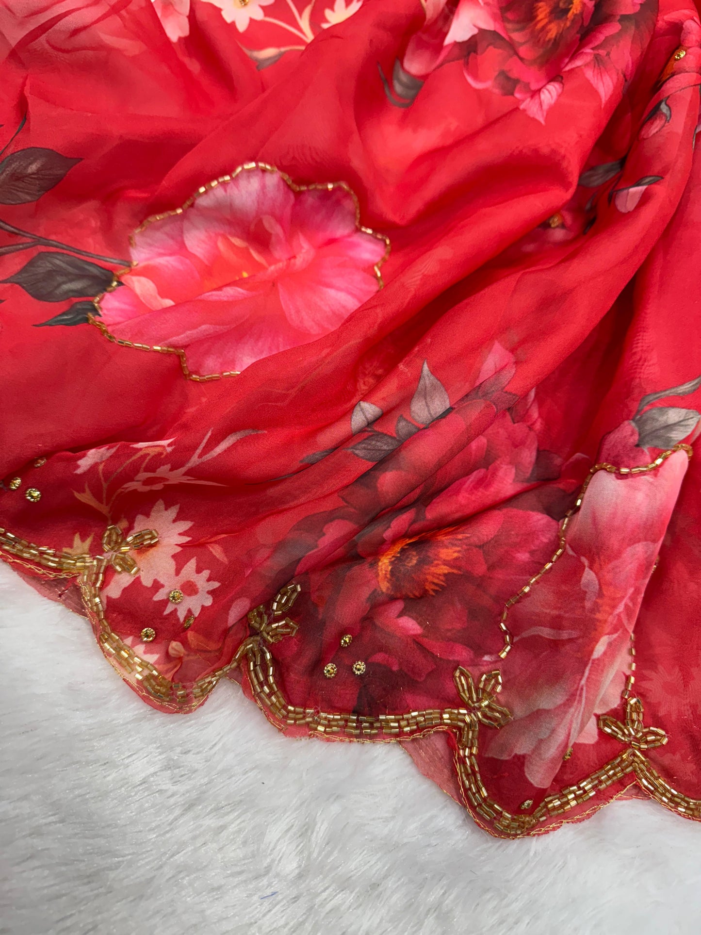 Soft Tebby Silk Handwork Saree - WishTown Fashion Club®