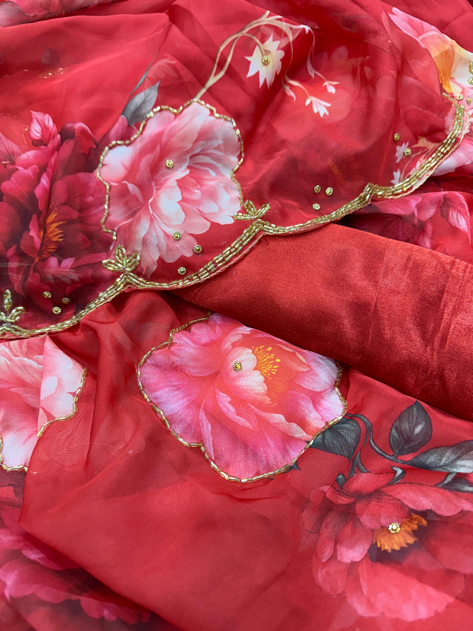 Soft Tebby Silk Handwork Saree - WishTown Fashion Club®