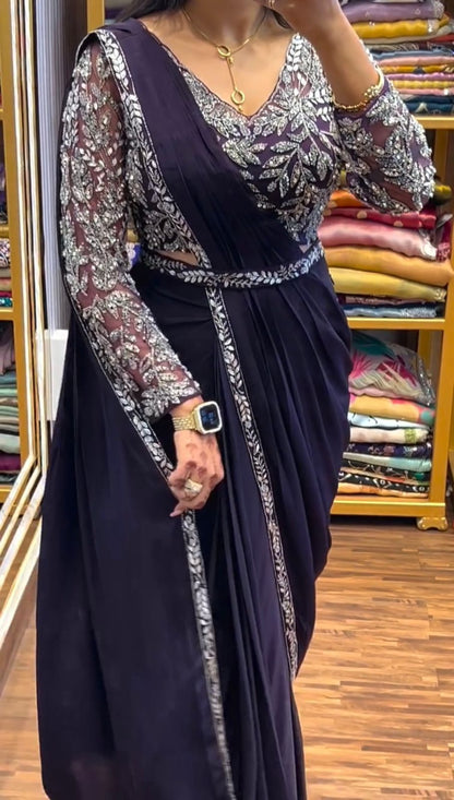 Ready to Wear Drape Saree - WishTown Fashion Club®