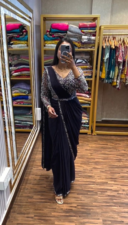 Ready to Wear Drape Saree - WishTown Fashion Club®