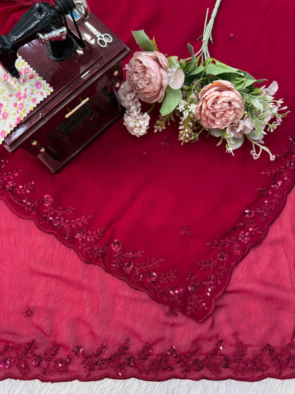 Designer Saree with Dupatta - WishTown Fashion Club®