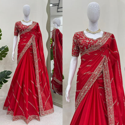 Silk Designer Saree - WishTown Fashion Club®