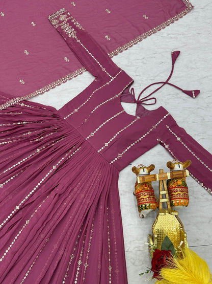 Long Gown and Dupatta Set - WishTown Fashion Club®