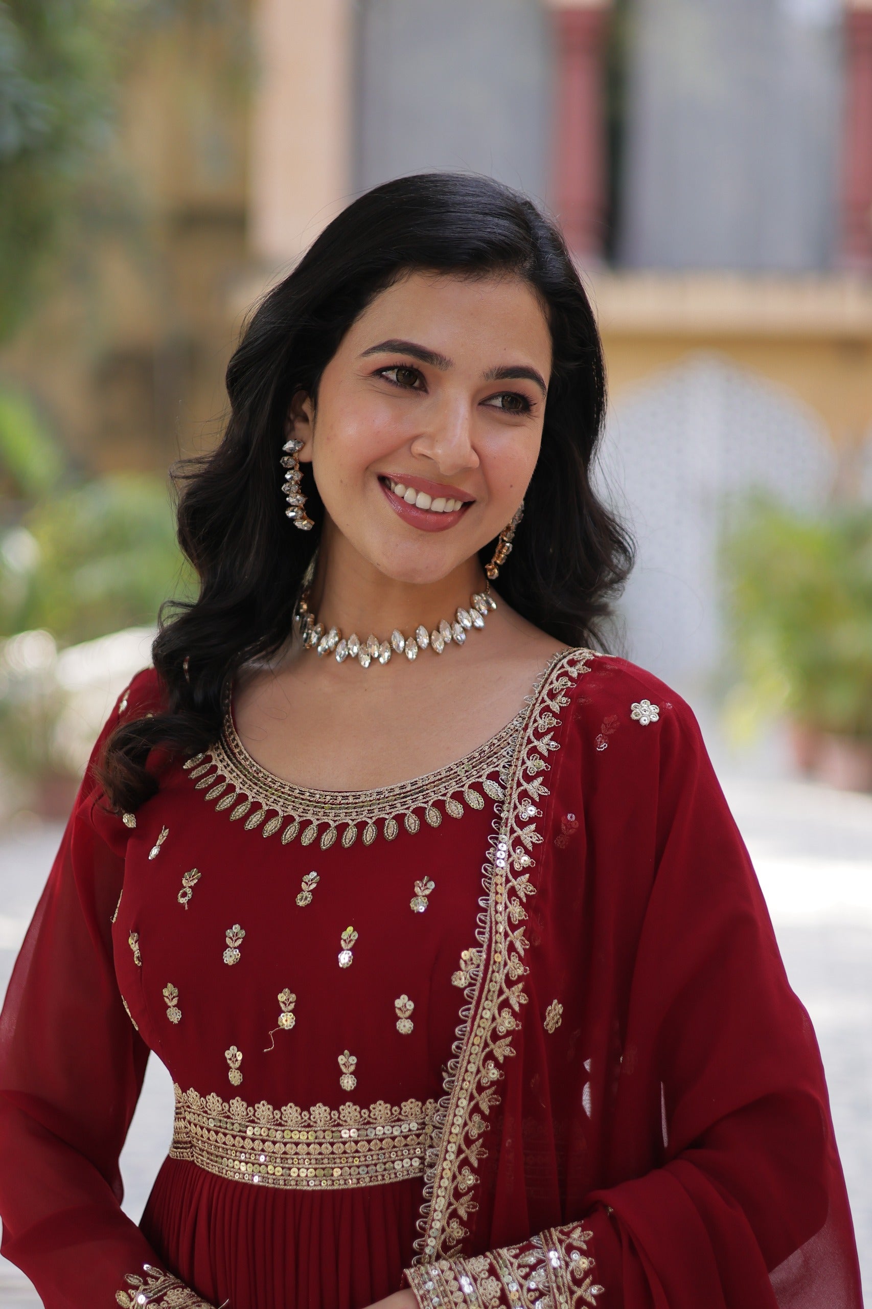 Gown with Dupatta Set - WishTown Fashion Club®