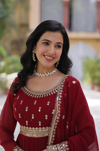 Gown with Dupatta Set - WishTown Fashion Club®