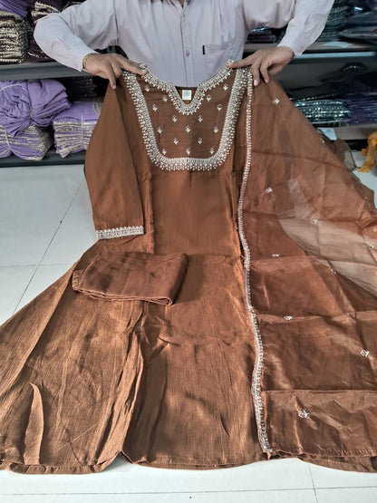 Designer party wear three piece set - WishTown Fashion Club®