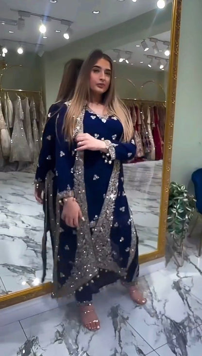 Kurti Koti and Pant set - WishTown Fashion Club®