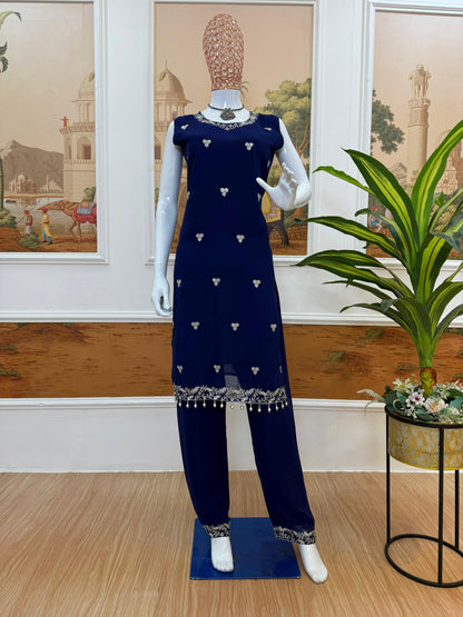 Kurti Koti and Pant set - WishTown Fashion Club®