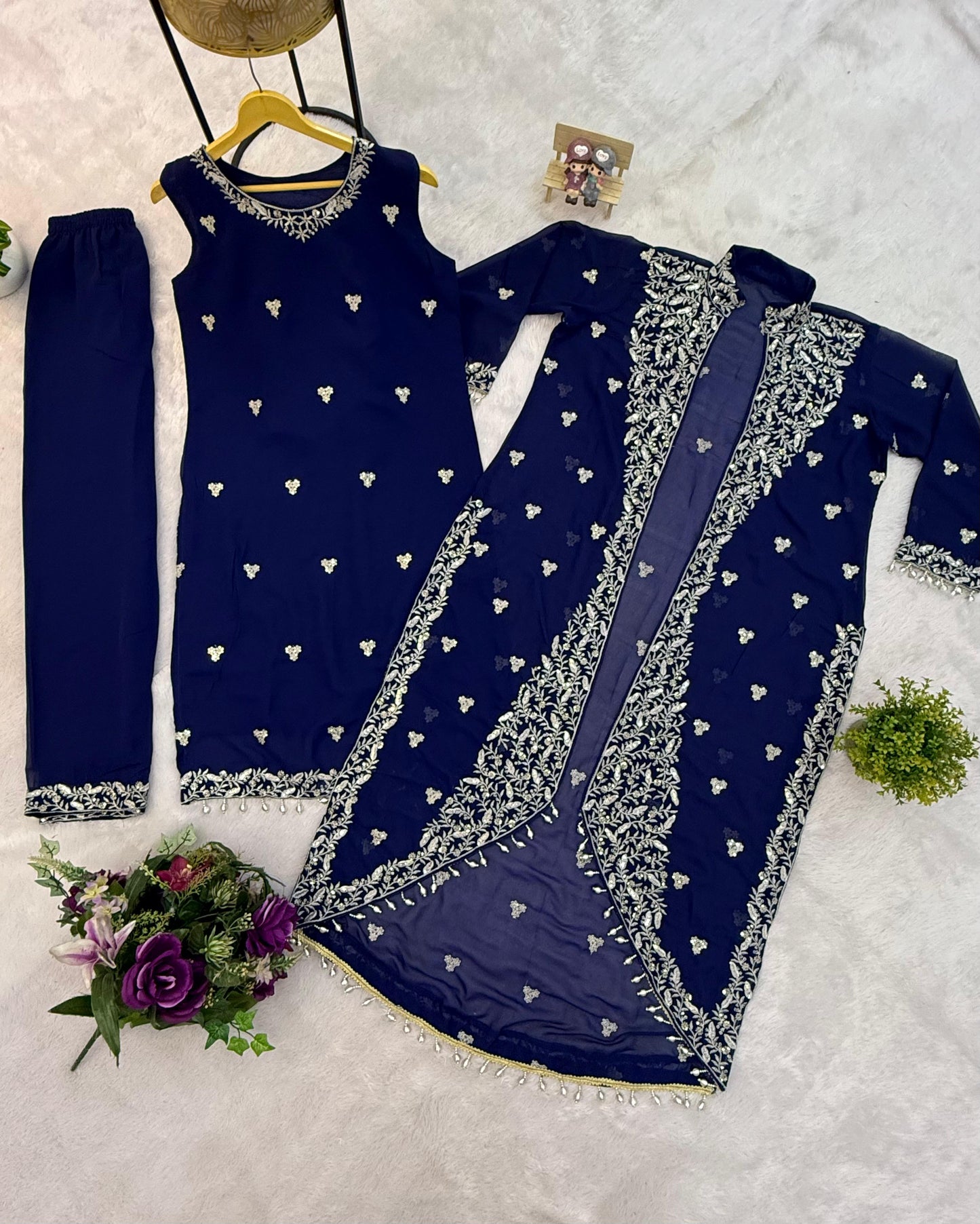 Kurti Koti and Pant set - WishTown Fashion Club®