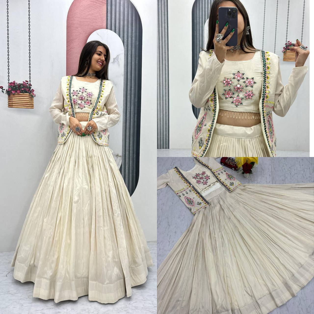 Crop Top Lehenga Set - WishTown Fashion Club®