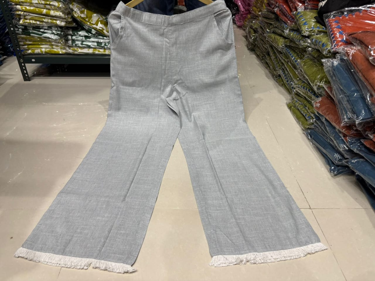 Stylish gray South cotton co-ord set offering breathable comfort and minimal design for casual outings – WishTown Fashion Club