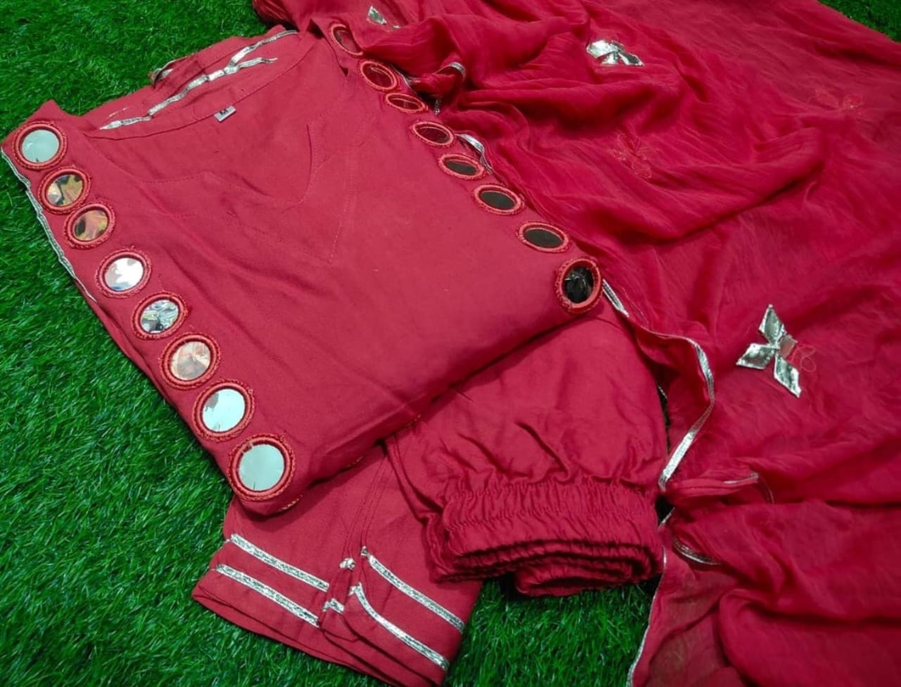 Anarkali kurti pant and dupatta set - WishTown Fashion Club®