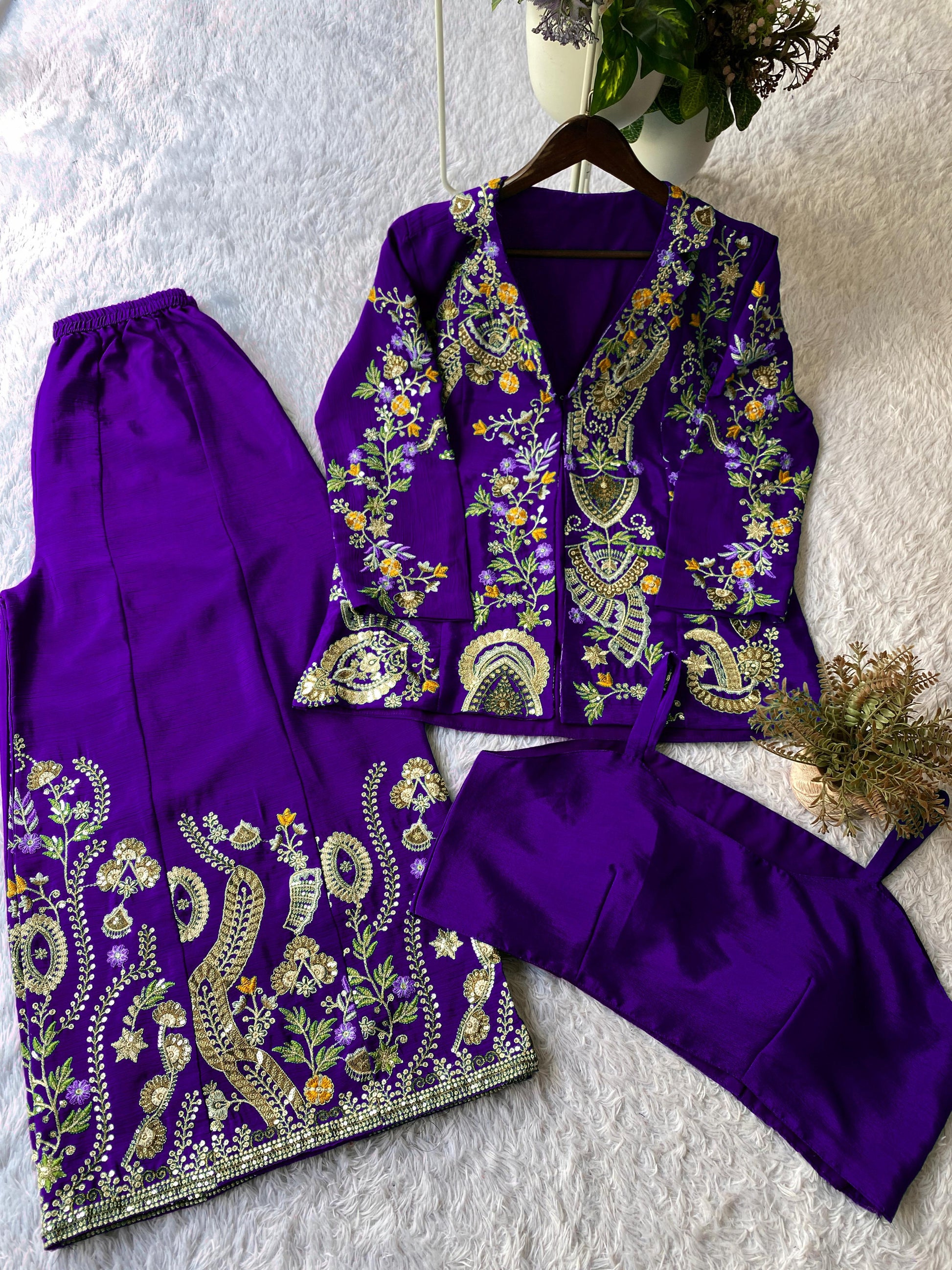 Designer three piece cord set - WishTown Fashion Club®