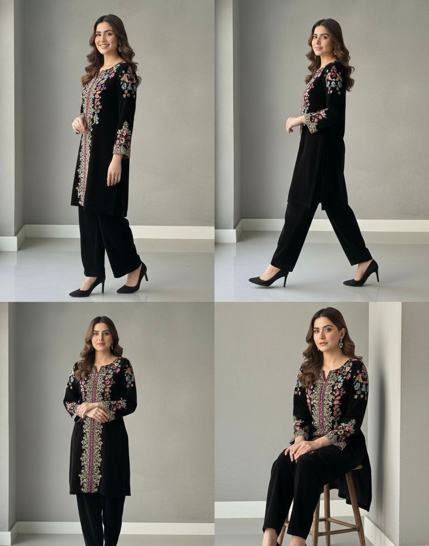 Velvet designer cord set - WishTown Fashion Club®