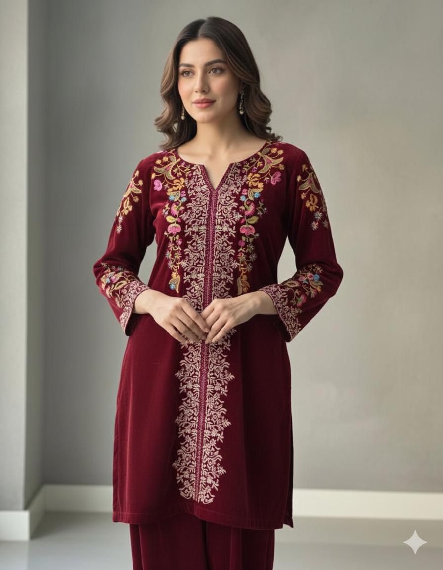 Velvet designer cord set - WishTown Fashion Club®