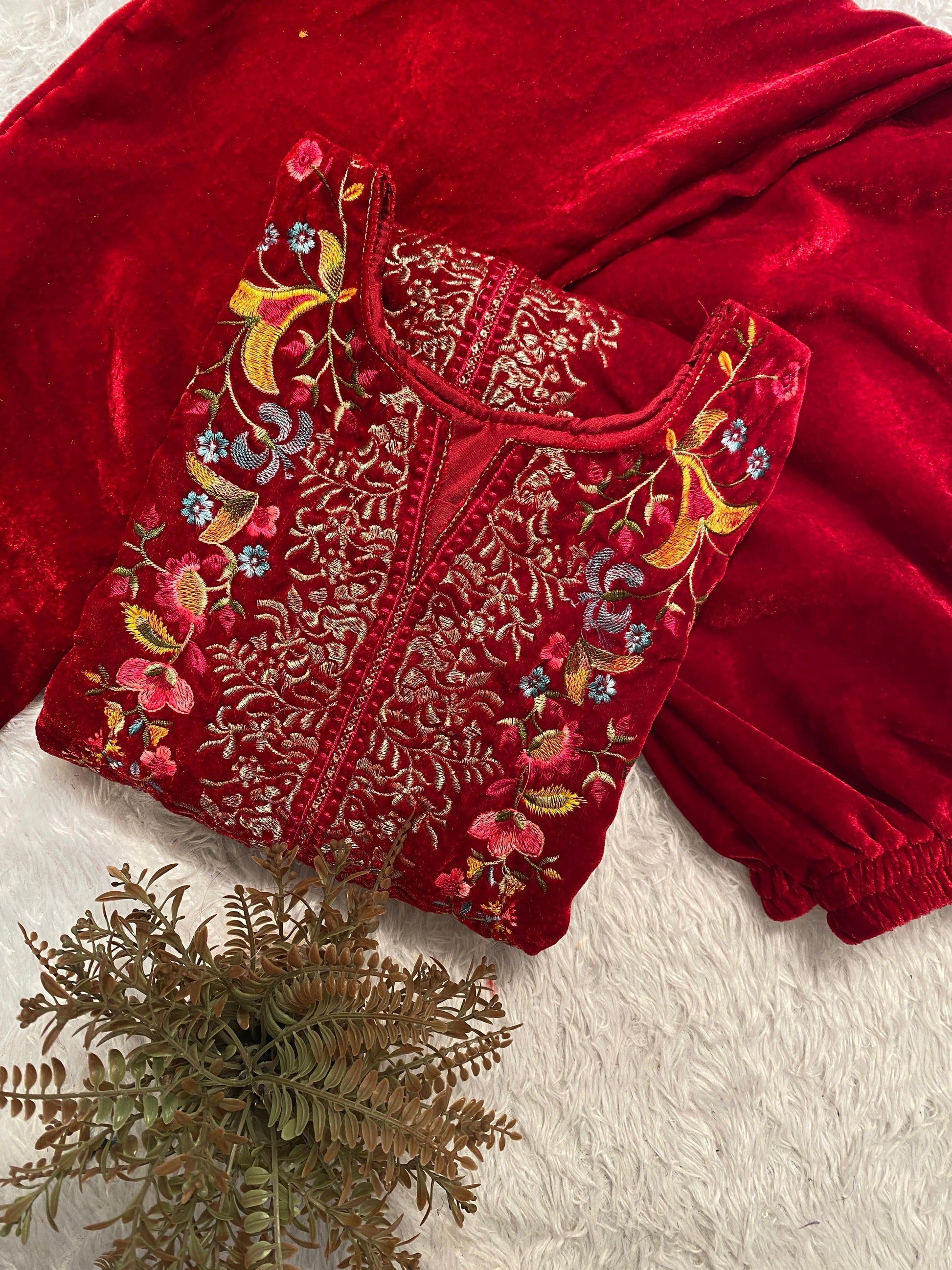 Velvet designer cord set - WishTown Fashion Club®