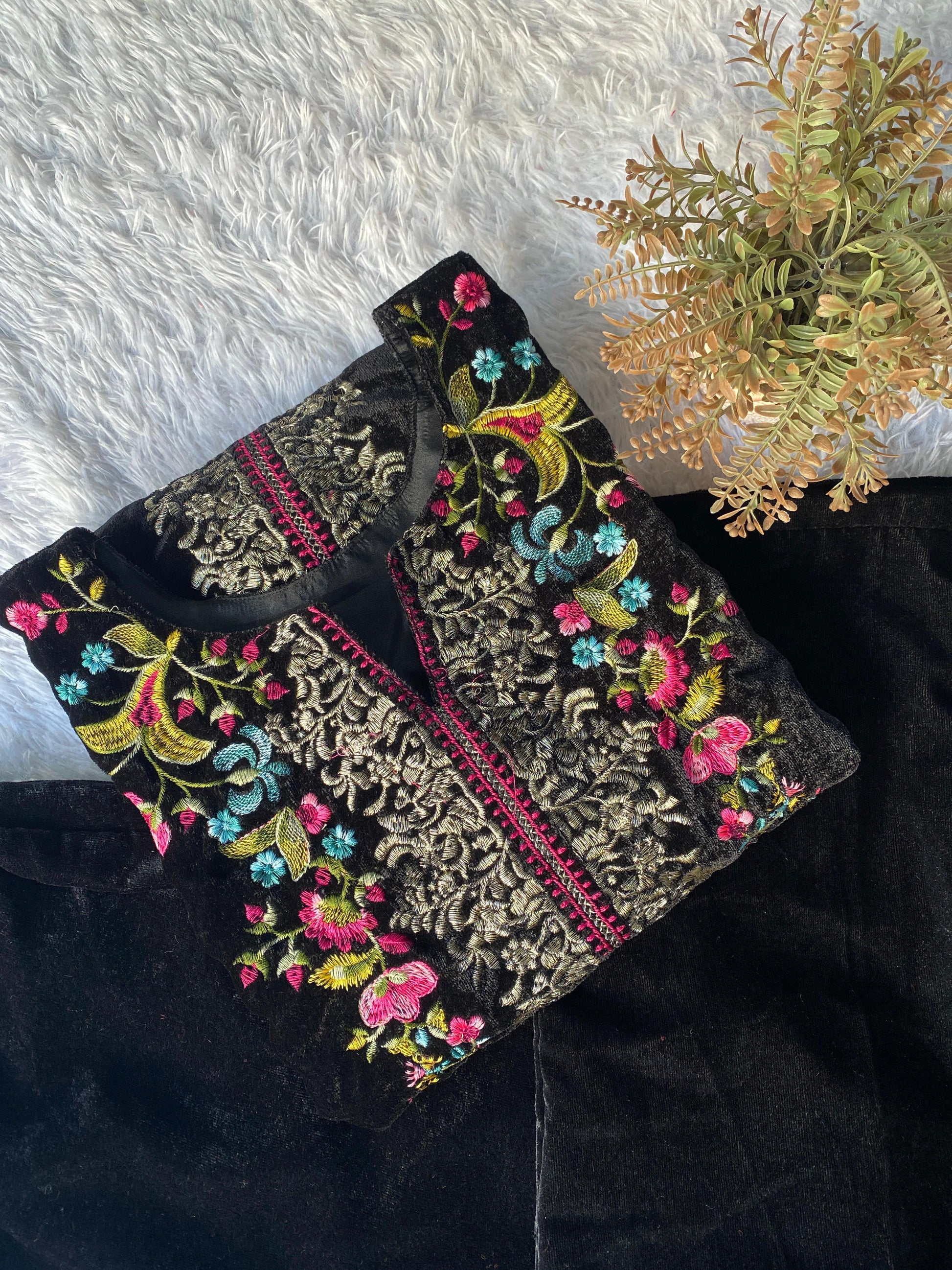 Velvet designer cord set - WishTown Fashion Club®