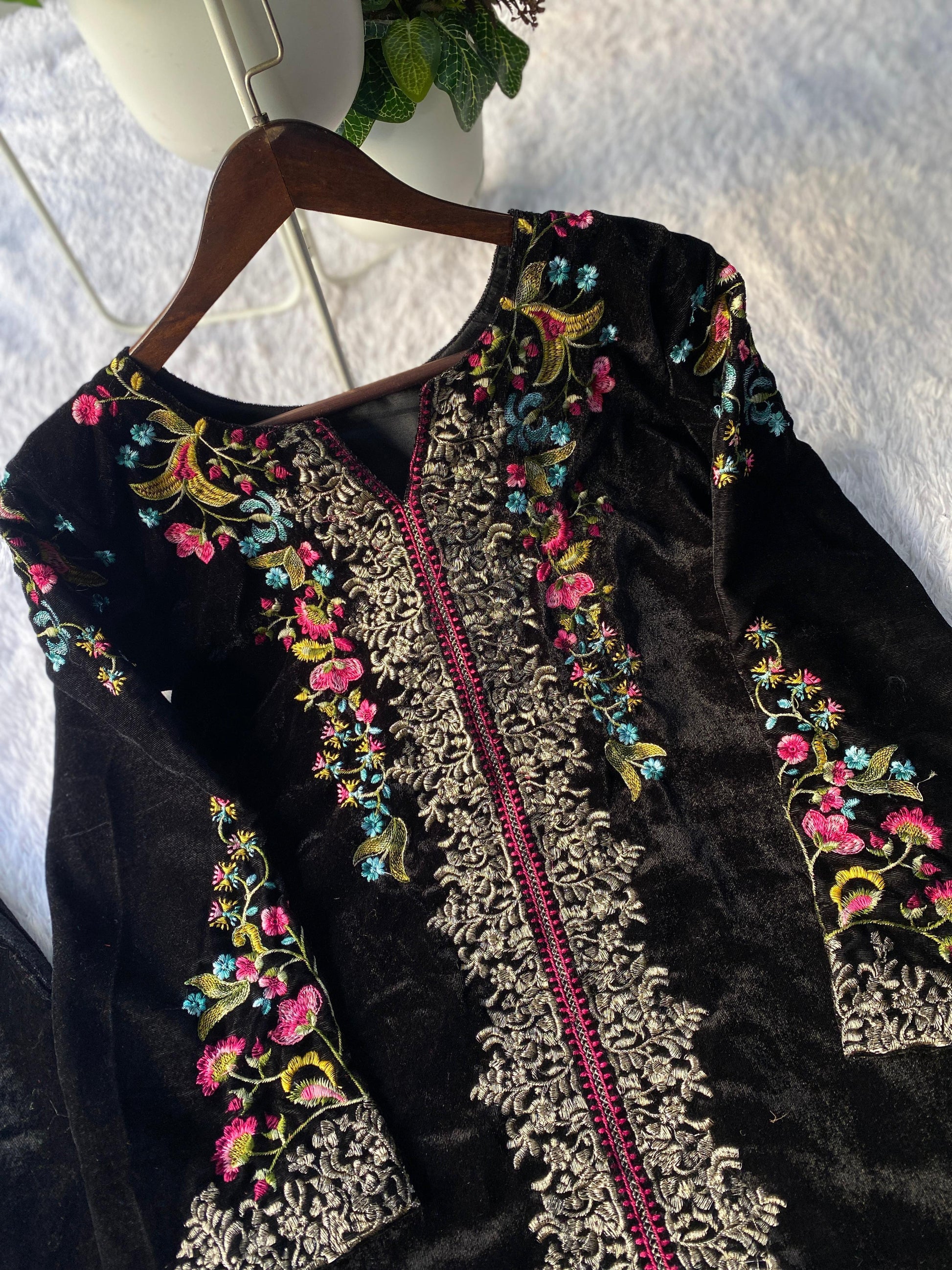 Velvet designer cord set - WishTown Fashion Club®