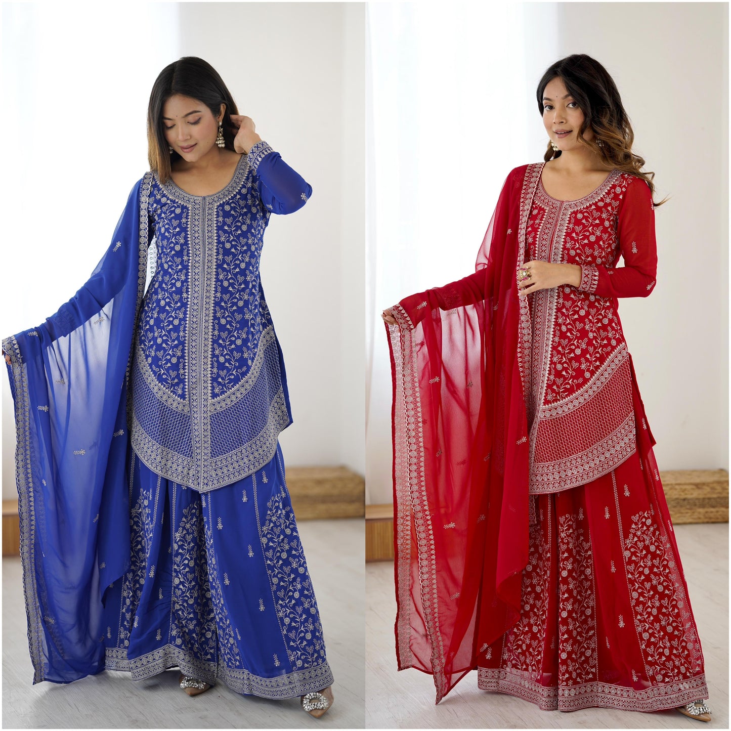 Premium three piece palazzo set - WishTown Fashion Club®