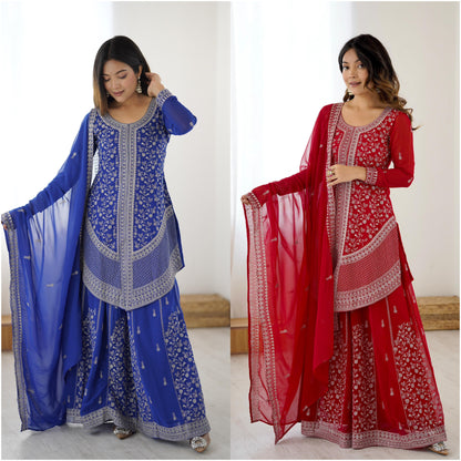 Premium three piece palazzo set - WishTown Fashion Club®