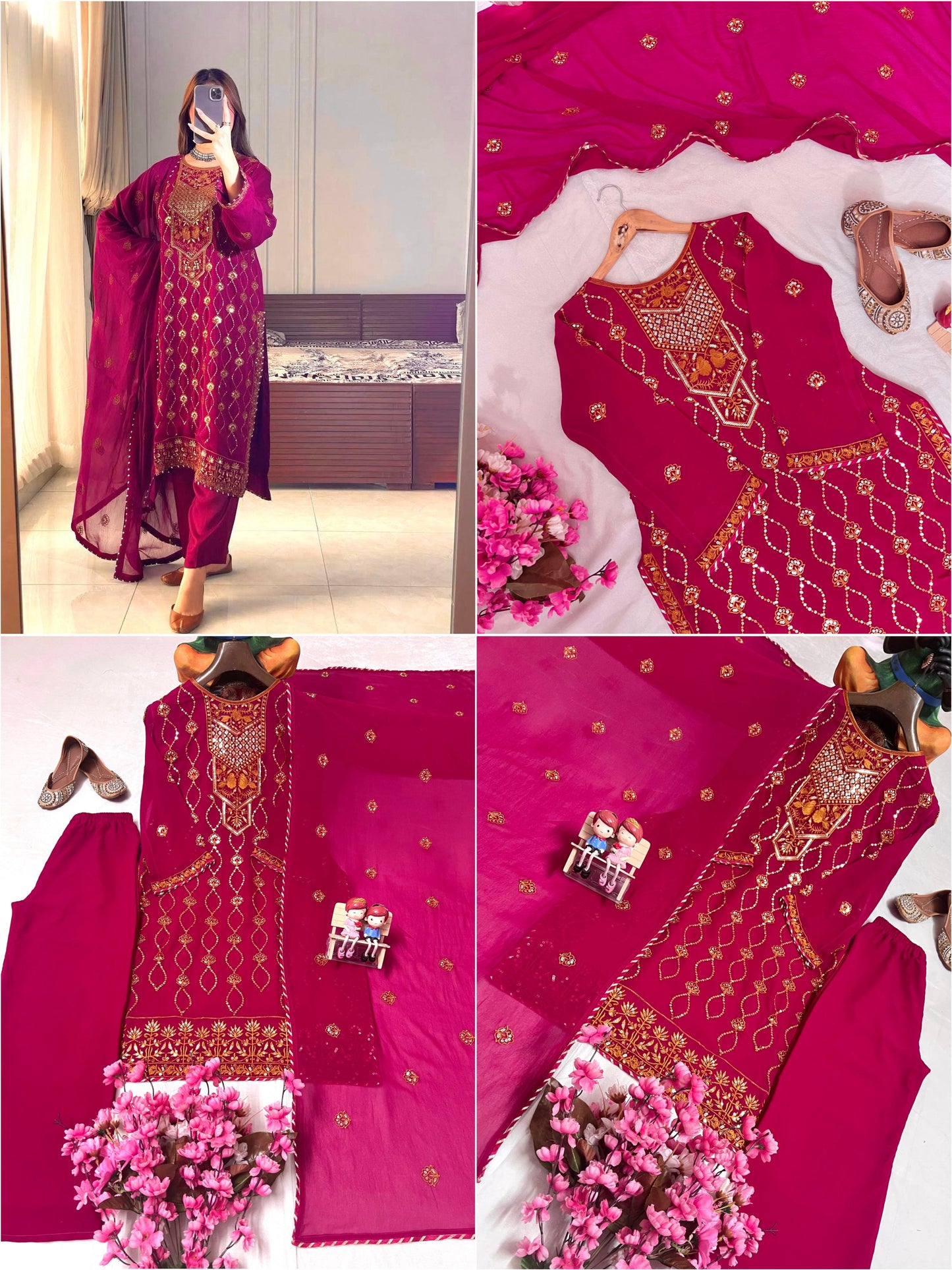 kurti pant dupatta set - WishTown Fashion Club®