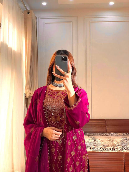 kurti pant dupatta set - WishTown Fashion Club®