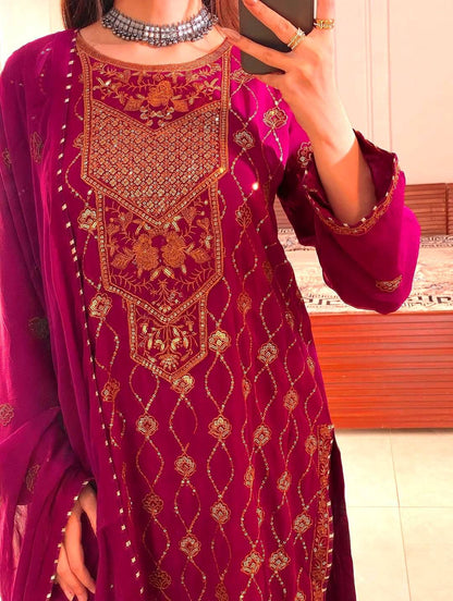 kurti pant dupatta set - WishTown Fashion Club®