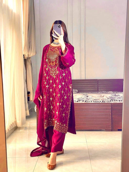 kurti pant dupatta set - WishTown Fashion Club®