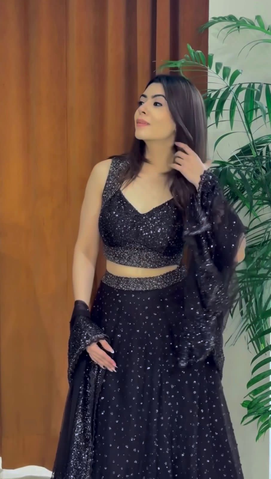 Black net lehenga set - WishTown Fashion Club®