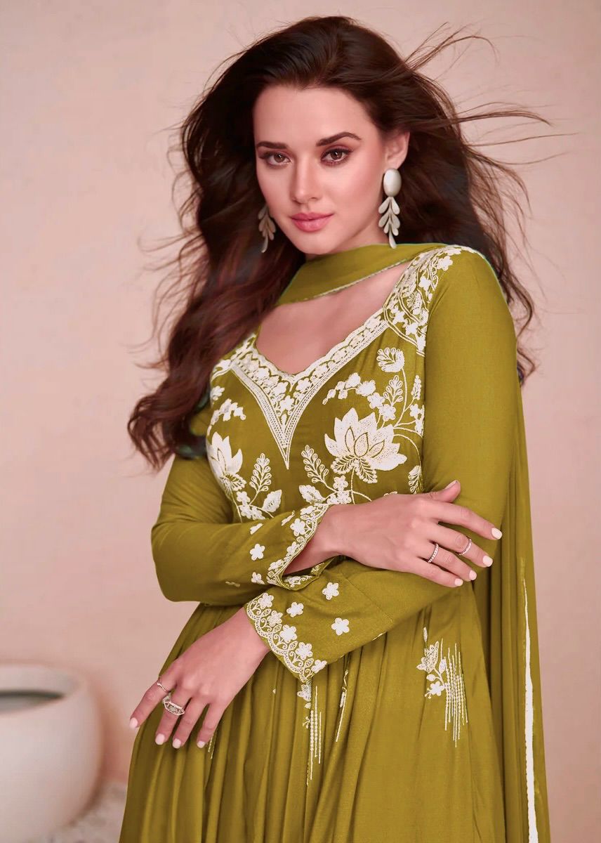 Anarkali gown plazzo set - WishTown Fashion Club®