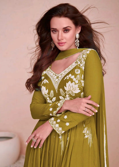 Anarkali gown plazzo set - WishTown Fashion Club®