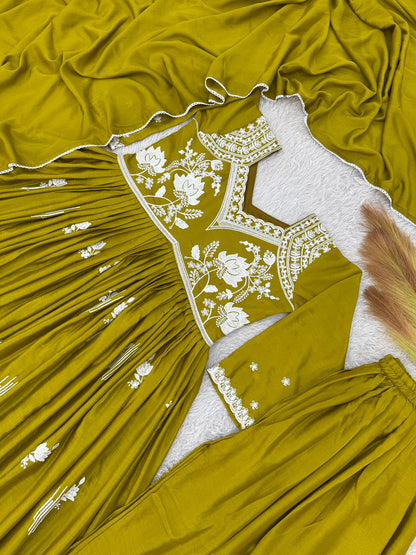 Anarkali gown plazzo set - WishTown Fashion Club®