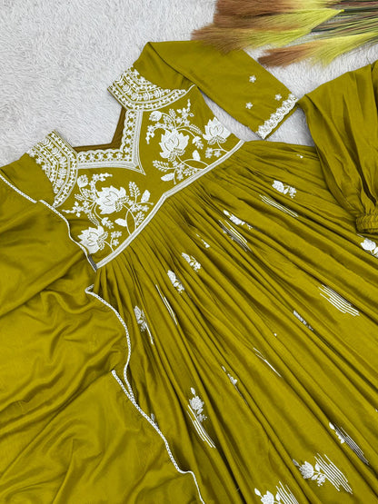 Anarkali gown plazzo set - WishTown Fashion Club®