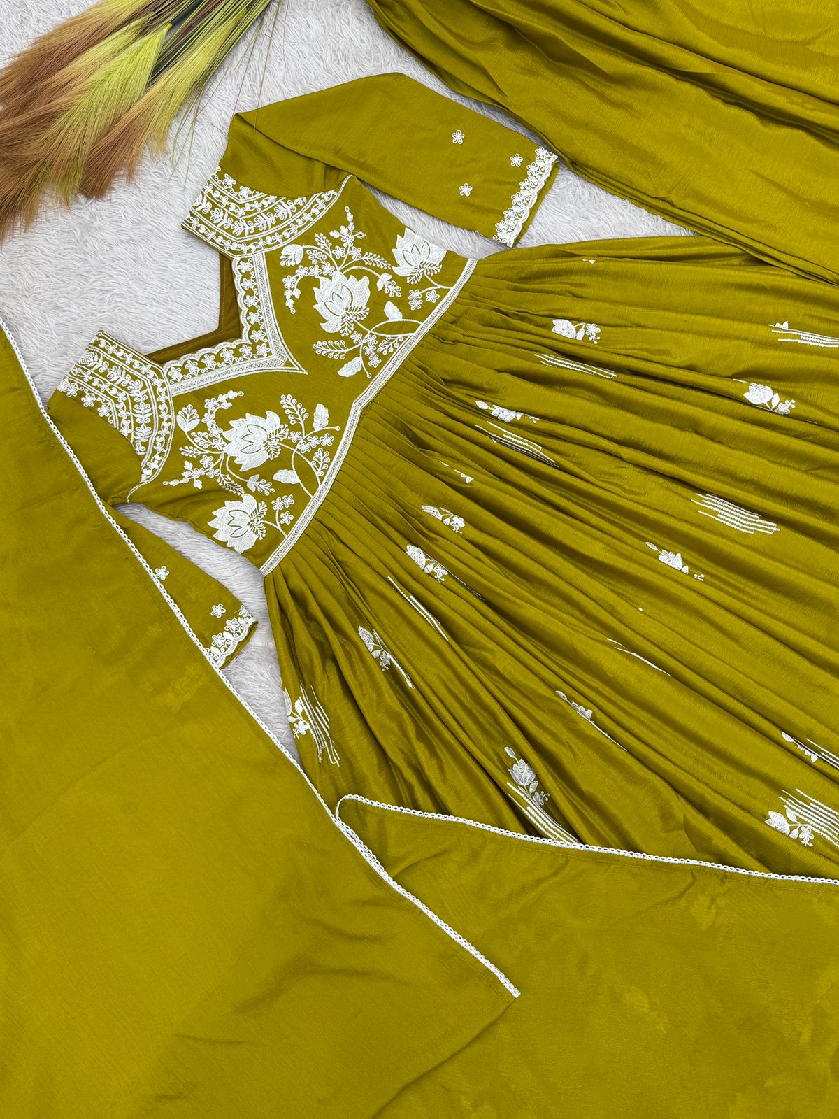 Anarkali gown plazzo set - WishTown Fashion Club®