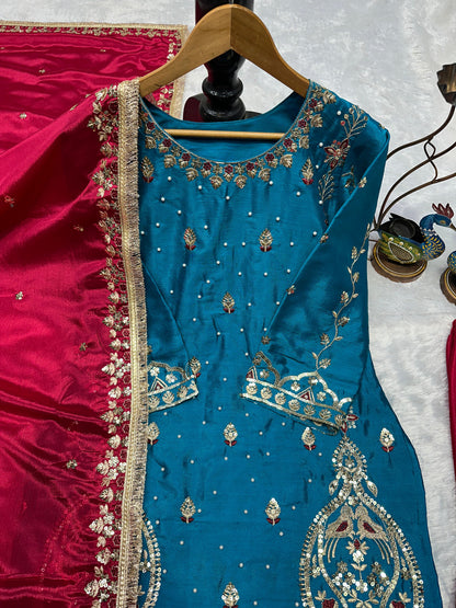 Top and plazzo set - WishTown Fashion Club®