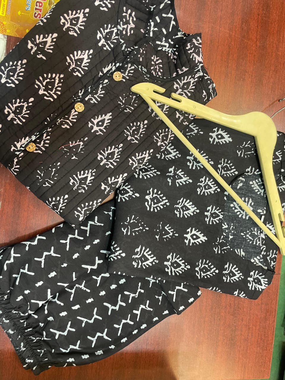 Kurti pant set with a quilted jacket - WishTown Fashion Club®