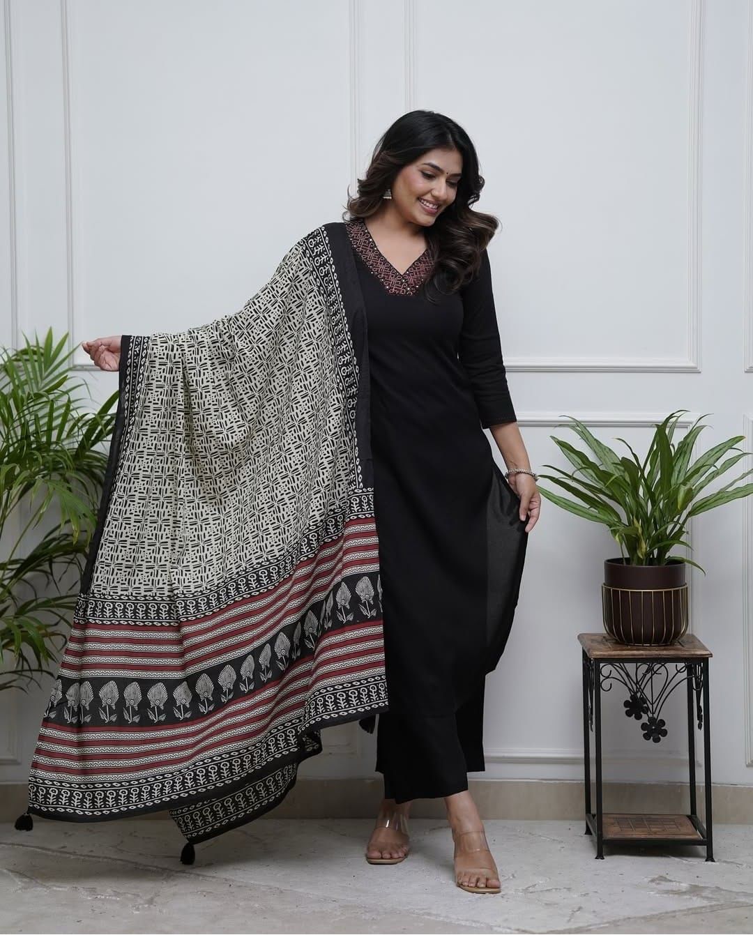 Pure cotton salwar suit set - WishTown Fashion Club®