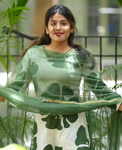 Anarkali style printed kurti gown set - WishTown Fashion Club®