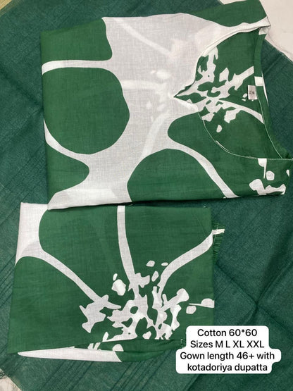 Anarkali style printed kurti gown set - WishTown Fashion Club®