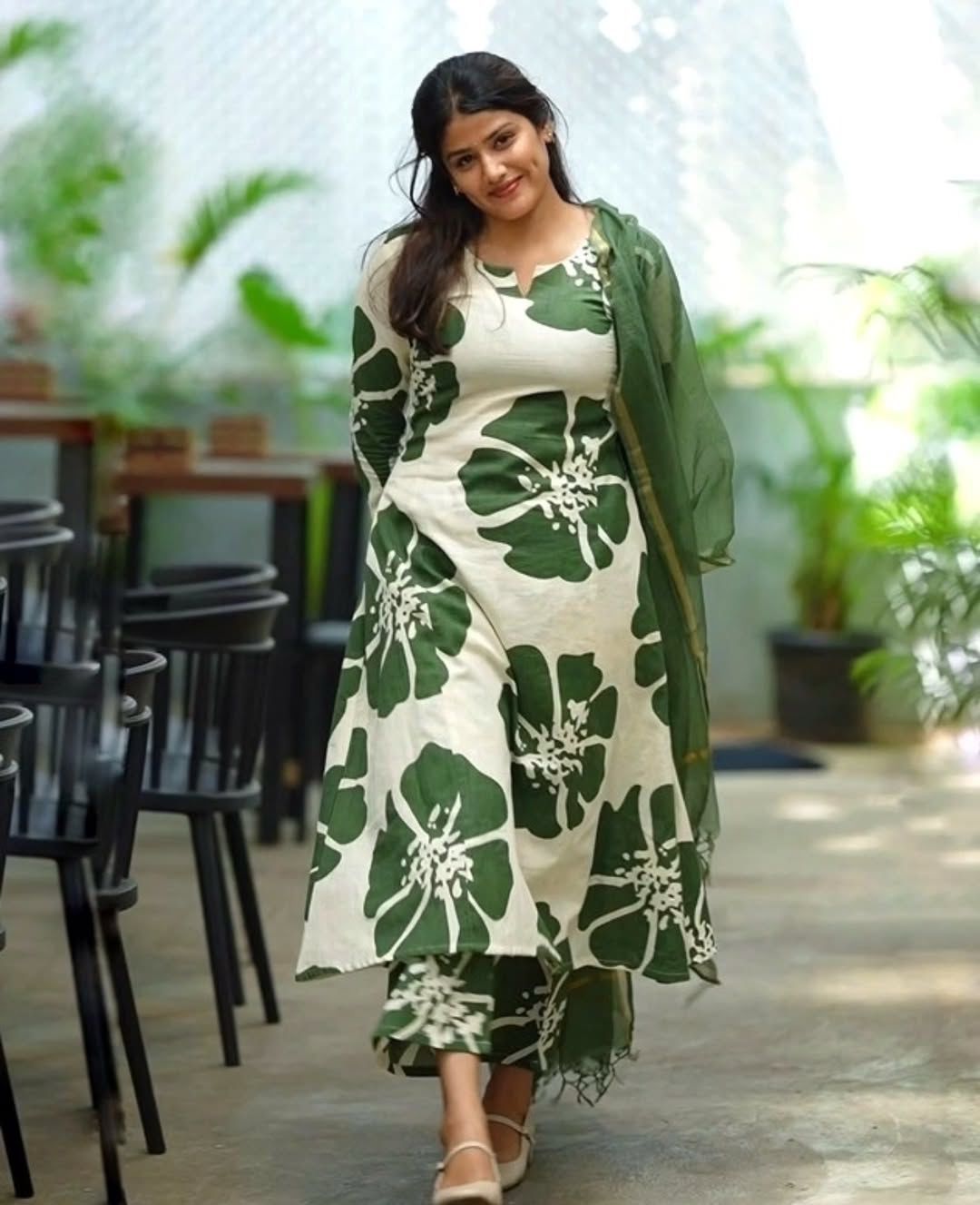 Anarkali style printed kurti gown set - WishTown Fashion Club®