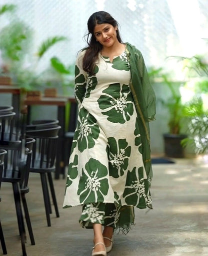 Anarkali style printed kurti gown set - WishTown Fashion Club®