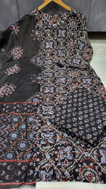 Three piece cotton kurta pant dupatta set - WishTown Fashion Club®