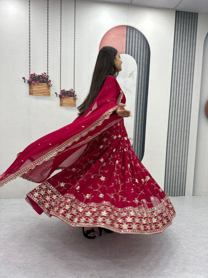 Gown and dupatta set - WishTown Fashion Club®