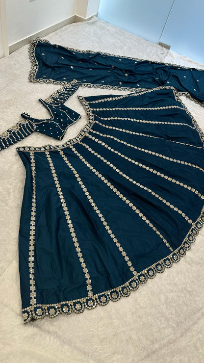 Malai silk lehenga set - WishTown Fashion Club®